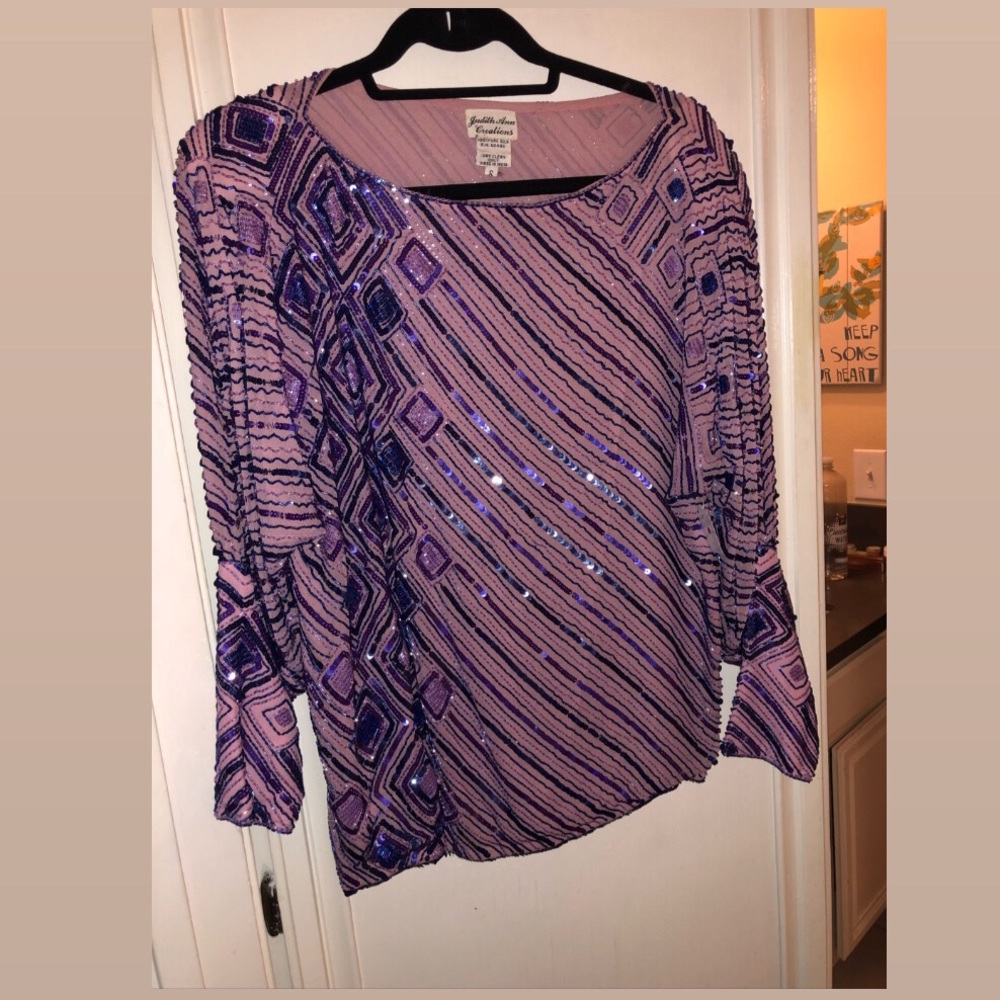 Vintage Judith Ann Creations beaded blouse